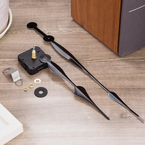 Miniatura 5 de Hicarer Mecanismo de Reloj de Cuarzo de Alto Torque de Eje Largo de Repuesto con Manecillas Tipo Espada de 12 Pulgadas de Largo Movimiento de Reloj