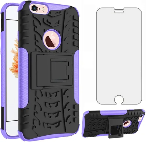 Miniatura 12 de Funda de teléfono para iPhone 7plus 8plus 7/8 Plus 5.5 con protector de pantalla de vidrio templado y soporte, accesorios híbridos duros
