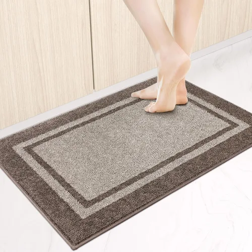 anllugs Alfombras de cocina de 24 x 36 pulgadas, antideslizantes, lavables a máquina, tapetes absorbentes y cómodos para cocina, fregadero, Beige y
