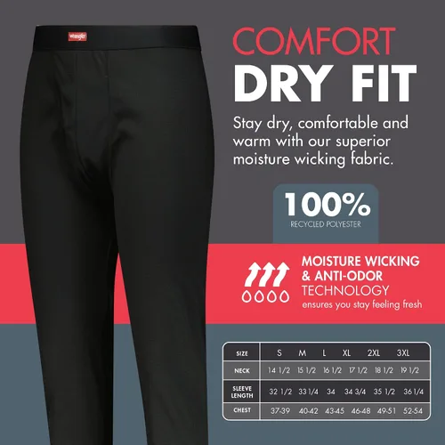 Miniatura 3 de Wrangler - Ropa interior larga térmica para hombre con estribos - Pantalones largos para hombre