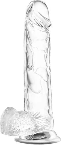 7.1 Consolador realista de silicona transparente con ventosa para el sexo, material de seguridad humana, adecuado para mujeres/hombres/gay, juguetes