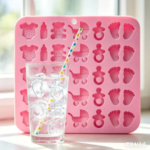 Miniatura 6 de Lindo molde de silicona para pastel de fondant, moldes para pies de bebé, mameluco para bebé, molde para chupete, molde de silicona para dulces