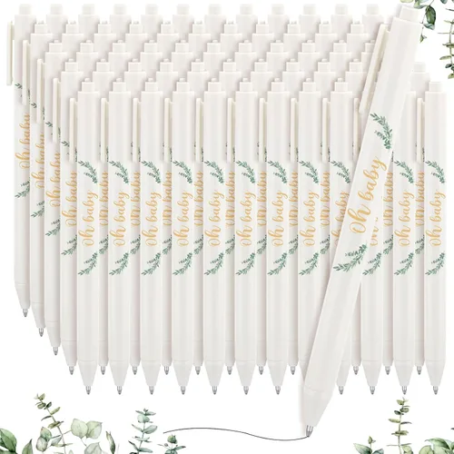 Miniatura 7 de Kisston 60 Pcs Bear Baby Shower Pens Favors Gifts Bulk for Guests Green and Blue Plaid Pens Neutral Gender Reveal Baby Shower Prizes Souvenirs