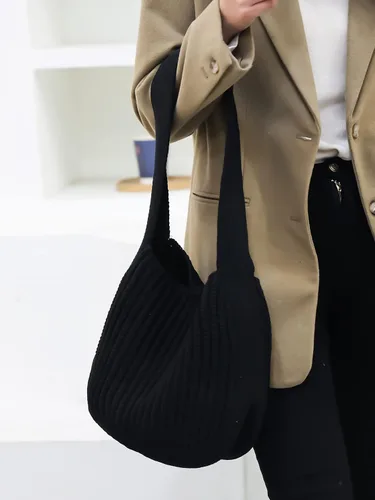 Miniatura 6 de ENBEI Bolsos de hombro para mujer Bolsos de ganchillo Bolso de punto grande Bolso de mano estético para la escuela lindo Bolsas de mano Bolsa
