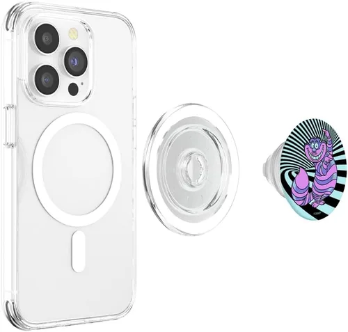 Miniatura 4 de Disney Alicia en el país de las maravillas Cheshire Cat Neon Stripes PopSockets MagSafe PopGrip para iPhone