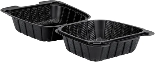 Miniatura 15 de Restaurantware Thermo Tek - Recipientes para llevar rellenos de minerales de 6 x 6 x 3 pulgadas, 100 recipientes duraderos para llevar, contenedores