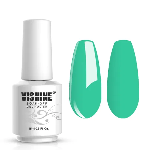 Miniatura 11 de Vishine Gelpolish Esmalte de uñas de gel profesional UV LED Soak Off Color Manicura Color Rosa Claro #1408 1408-rosa claro