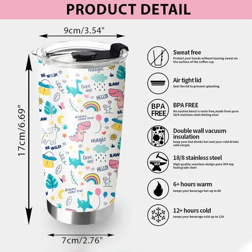 Miniatura 5 de Miracle Worker - Vaso universal de acero inoxidable de 20 onzas, regalos divertidos a granel para oficina, mujeres, hombres, amigos de trabajo