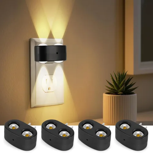 Miniatura 3 de 4 Pack LED Night Lights Plug in Wall, Compact Night Light for Indoor Use 2700K Warm White