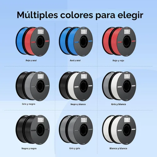Miniatura 8 de Creality Filamento para Impresora 3D, Filamento PLA 1.75mm Paquete 2Kg para Impresión 3D, Filamento PLA Ender Sin Enredos, Fuerte Adhesión