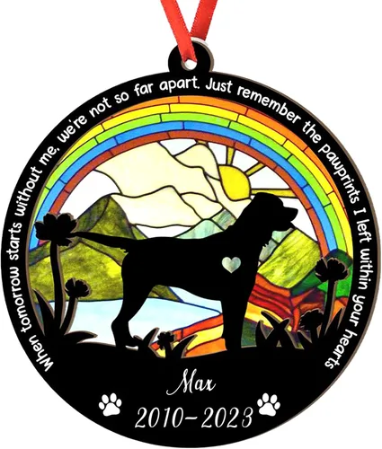 Miniatura 13 de Adorno personalizado para atrapasoles de sabueso afgano, adorno de Navidad de sabueso afgano, regalo para perro amante, sabueso afgano conmemorativo