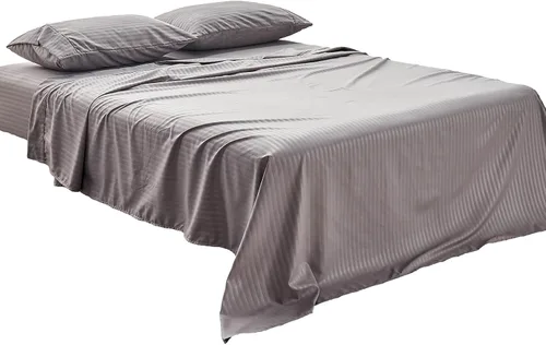 Miniatura 18 de Kingnex Sábanas a rayas para sofá cama de 36 x 72 pulgadas, tamaño individual para sofá cama, microfibra suave de doble cepillado 1800, 3 piezas
