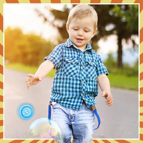 Miniatura 5 de Woanger Yoyo - 24 bolas de plástico con luz LED Yoyo para niños, adultos, principiantes, temática de cielo azul, decoración de fiesta de cumpleaños
