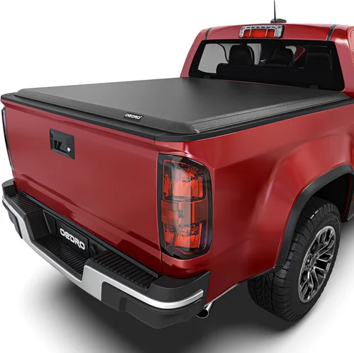 Miniatura 10 de oEdRo - Funda suave de triple pliegue para tonneau de camioneta de 5.2 pies, compatible con Chevy Colorado/GMC Canyon 2015-2025