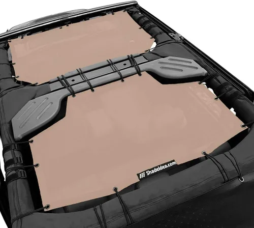 Miniatura 75 de Shadeidea JK - Parasol superior compatible con Jeep Wrangler JKU, cubierta de techo de malla suave (2007-2018) - Bloqueador de ruido de viento UV