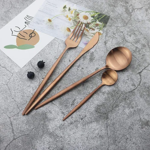 Miniatura 3 de JASHII Juego de cubiertos de acero inoxidable de 24 piezas, juego de cubiertos de servicio para 6, utensilios para cocina, aptos para lavavajillas