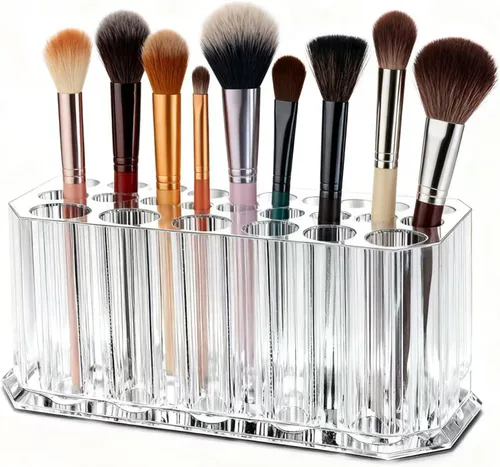 Miniatura 8 de Organizador de brillo de labios acrílico transparente, 12 ranuras, soporte de exhibición cosmética para esmalte de uñas, aceite esencial