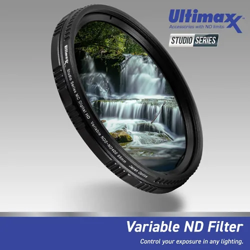 Miniatura 3 de Ultimaxx Kit completo de accesorios de filtro de lente de 3.031 in para lentes con 3.031 in Tamaño del filtro: filtro de densidad neutra variable