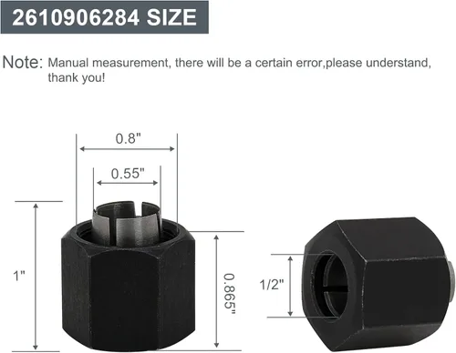 Miniatura 2 de Thaekuns 2pcs 2610906284 1/2" Router Collet para enrutadores Boschi 1613,1617, 1618,1619 Series