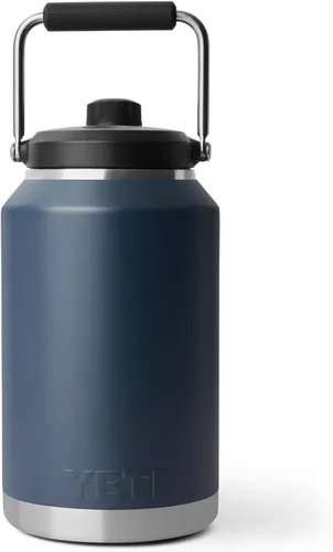 Miniatura 6 de YETI Rambler - Jarra de galón 2.0, aislada al vacío, a prueba de fugas, acero inoxidable con tapa magnética, color verde bosque negro
