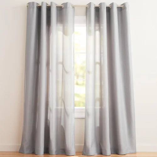 Miniatura 9 de Exclusive Home Loha - Par de paneles de cortinas de lino con ojales, 54 x 63 pulgadas, color beige