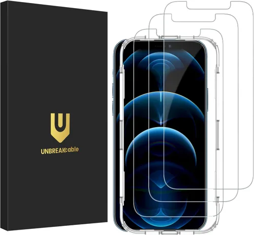 Miniatura 28 de UNBREAKcable Paquete de 3 protectores de pantalla para iPhone 17 Pro Max, vidrio templado doble inastillable [marco de fácil instalación]