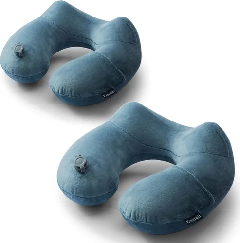 Miniatura 9 de Keemall Almohada de Cuello de Coche Inflable, Almohada de Reposacabezas de Coche Inflable Suave para Asiento de Conducción con Correa Ajustable