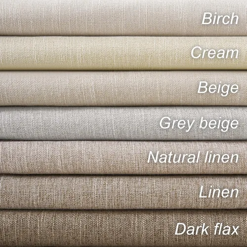 Miniatura 6 de Topfinel Cortinas opacas, blanco beige, 2 paneles, ventanas pequeñas, textura, mezcla de lino, bohemia, abedul, rural, gancho, bolsillo trasero