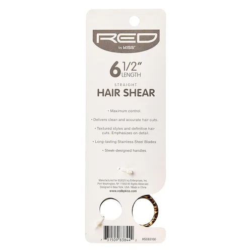 Miniatura 4 de Red by Kiss Tijera de corte de pelo liso, diseño ergonómico, peso ligero (cizalla de pelo, 5.5 pulgadas), no necesita mantenimiento adicional