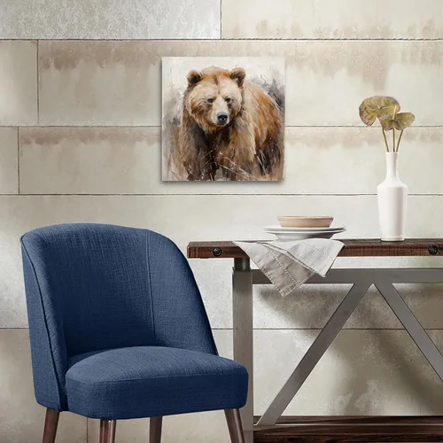 Miniatura 6 de Arte de pared rústico de osos del bosque, pinturas en lienzo, cuadros de animales, arte de pared para dormitorio y sala de estar