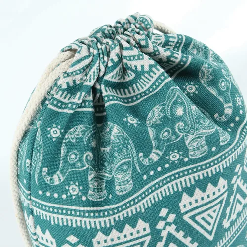 Miniatura 5 de Mochila con cordón Miomao con diseño de elefante, bolsa de gimnasio, mochila deportiva