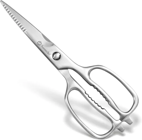 Miniatura 9 de Sunnecko Tijeras de cocina para alimentos, tijeras de alta resistencia, tijeras de cocina multiusos que se separan, acero inoxidable totalmente