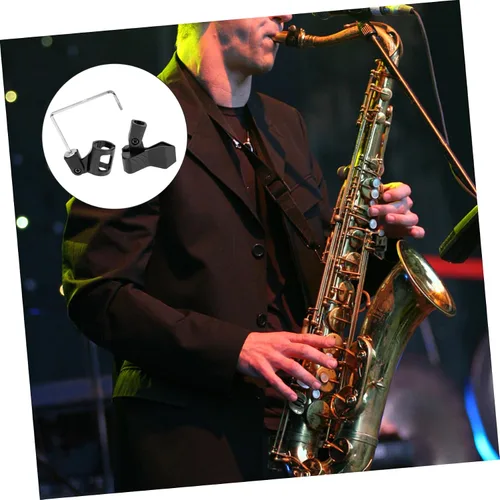 Miniatura 2 de VICASKY Soporte de micrófono de saxofón ajustable Clip de micrófono de plástico para instrumentos Micrófono Soporte de micrófono de montaje de choque