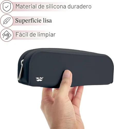 Miniatura 3 de Mr. Pen - Estuche de silicona para lápices, estuche para lápices negro, estuche pequeño para lápices, estuche para lápices estético