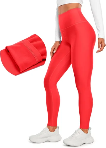 CRZ YOGA Leggings térmicos con forro polar para mujer de 28 pulgadas, pantalones de senderismo cálidos para invierno, pantalones de yoga de cintura