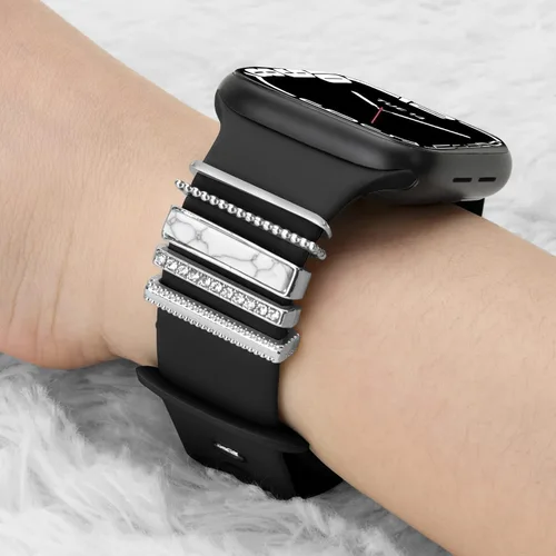 Miniatura 5 de Correas decorativas para anillo compatibles con correas de Apple Watch de 1.496 pulgadas, 1.575 pulgadas, 1.614 pulgadas, 1.654 pulgadas, 1.732