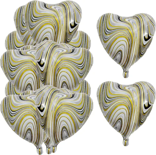 Miniatura 31 de 100 globos en forma de corazón de 5 pulgadas, globos de aluminio de Mylar de papel de aluminio para decoración de mujeres y niñas, día de San