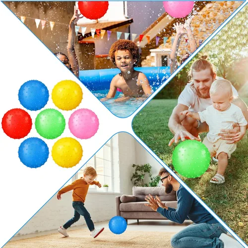 Miniatura 5 de Jerify Knobby Balls - Pelotas de rebote de 7 pulgadas, bolas grandes hinchables a granel, bolas sensoriales suaves para masaje, bolas de plástico