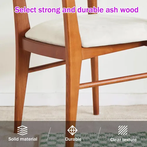 Miniatura 8 de Sillas de comedor tapizadas, silla de cocina con respaldo, silla de sala de estar con brazos versátil asiento de comedor de granja, sillas