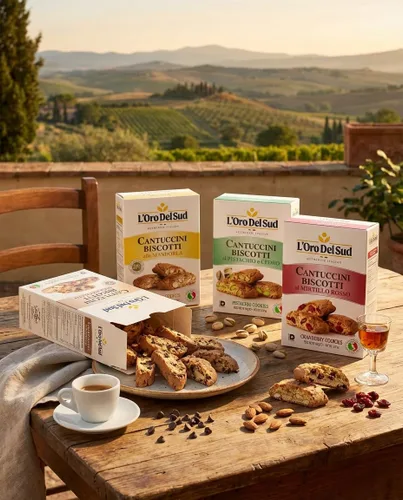 Miniatura 3 de L'Oro Del Sud Galletas de arándano Biscotti de 6.3 oz (180 g), galletas italianas Cantuccini d'Abruzzo, hechas con arándano real, sin OMG, producto