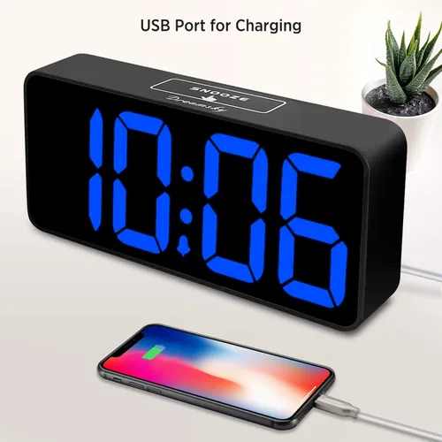 Miniatura 5 de DreamSky Reloj despertador digital grande con números grandes para personas mayores y personas con discapacidad visual, relojes eléctricos de 9