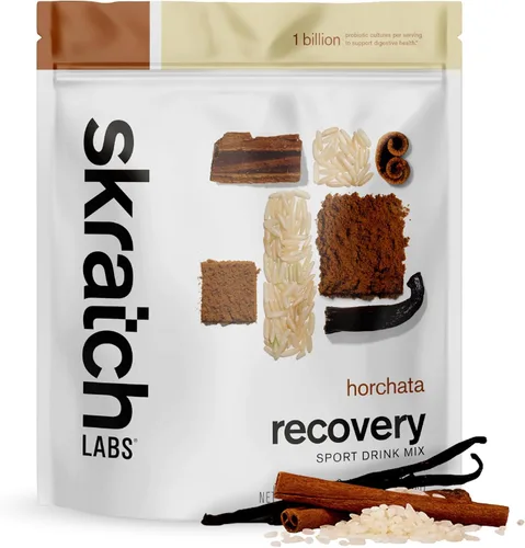 Miniatura 13 de Skratch Labs Mezcla de bebida de recuperación después del entrenamiento con horchata, (21.2 onzas, 12 porciones) con proteína de leche completa