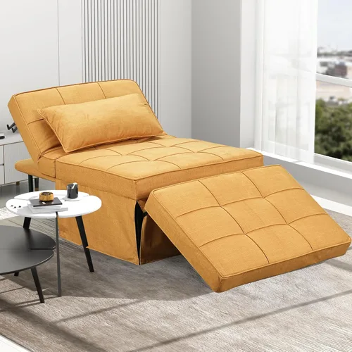 Miniatura 13 de Sofá cama plegable y multifuncional 4 en 1: otomana, cama para invitados moderna con silla reclinable ajustable para habitación pequeña o apartamento