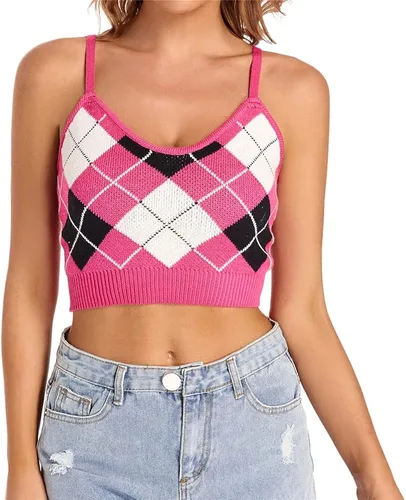 Camiseta corta para mujer, bonita camiseta sin mangas con cuello halter, acanalado, sexy, corsé para adolescentes y niñas