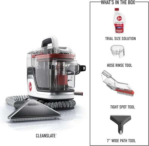 Miniatura 9 de Hoover CleanSlate - Máquina limpiadora portátil de alfombras + tapicería para mascotas, potente succión con herramientas versátiles, removedor