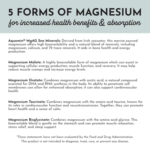 Miniatura 5 de Just Ingredients Complejo de magnesio – Cinco formas biodisponibles para relajación, sueño, apoyo al estado de ánimo – Cápsulas – 60