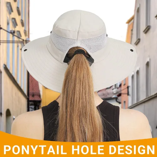 Miniatura 3 de PFFY Sun Beach Hats for Women Men UV Protection Wide Brim Foldable Fishing Sun Bucket Hat Outdoor Essentials