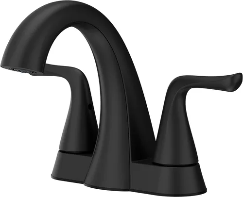 Miniatura 21 de Grifo Pfister Willa para lavabo de baño, 8 pulgadas de separación amplia, 2 manijas, 3 orificios, certificado NSF, acabado dorado cepillado, Oro