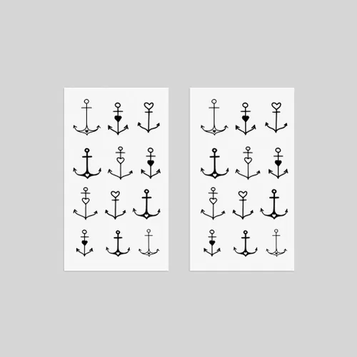 Miniatura 7 de 2 hojas de tatuajes temporales pequeños pequeños para mujeres y hombres, manos, cuello, muñeca y cara, lindas calcomanías de tatuaje de dibujos