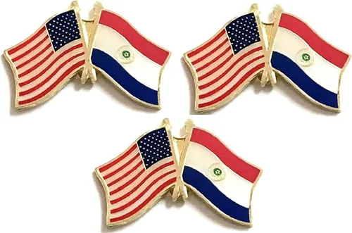 Miniatura 9 de 3 Pines de solapa con banderas de Estados Unidos y países internacionales, paquete de 3 pines dobles con diseño de banderas de Estados Unidos